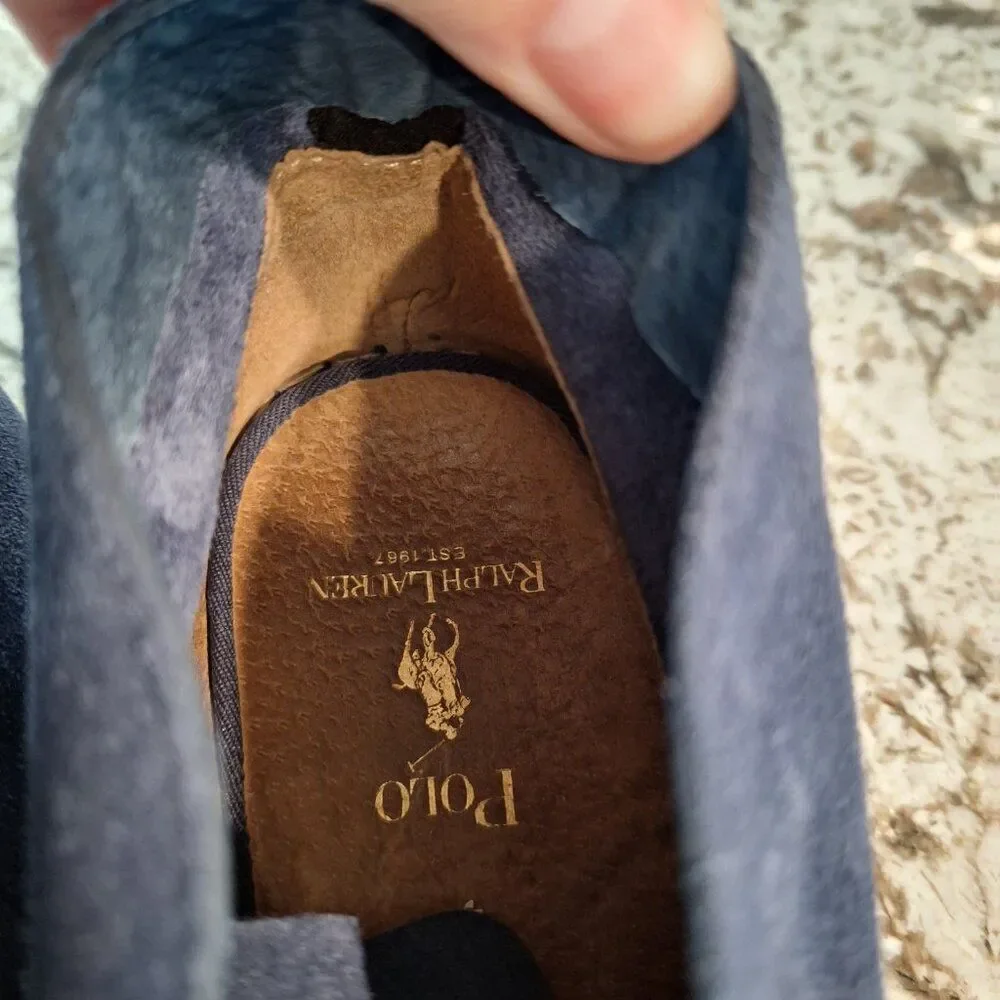 POLO RALPH LAUREN Men's‎ Joplin Suede Chukka Boot Navy 8